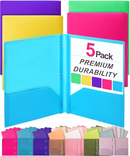 Mr. Pen- Plastic Folders with Pockets and for Daily Use