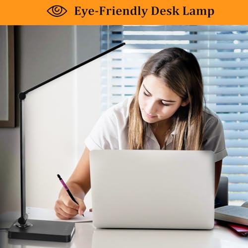 Modern LED Desk Lamp with USB Ports,Touch Desk Lamps for