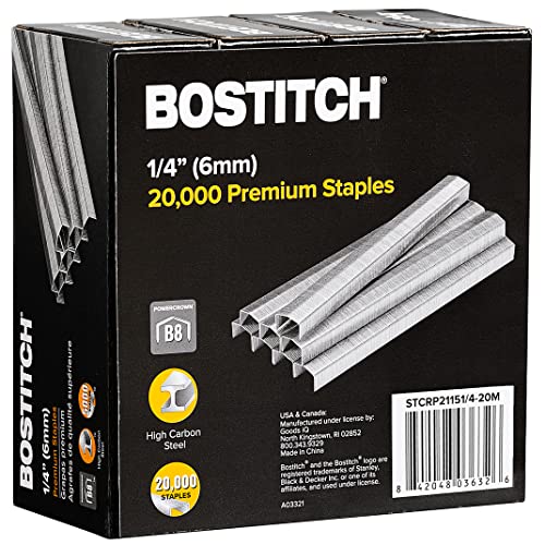 top-tier Bostitch B8 Staples 1/4 Inch PowerCrown Staples - Pack for Daily Use