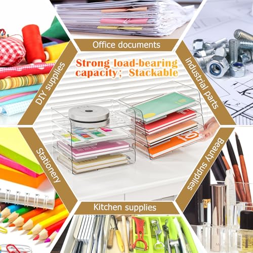 luxury YKLSLH 4 Trays Paper Organizer Letter Tray - Acrylic Desk